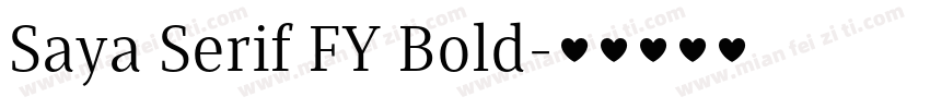 Saya Serif FY Bold字体转换